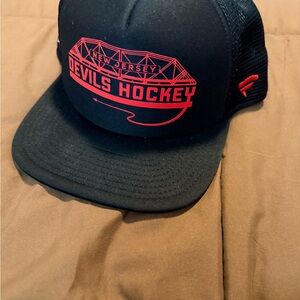 Fanatics New Jersey Devils Black and Red Cap